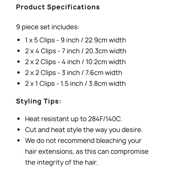 Zala Seamless 9 Piece Clip-In 20” Remy Hair Extensions NEVER WORN, only tried on - Picture 8 of 12